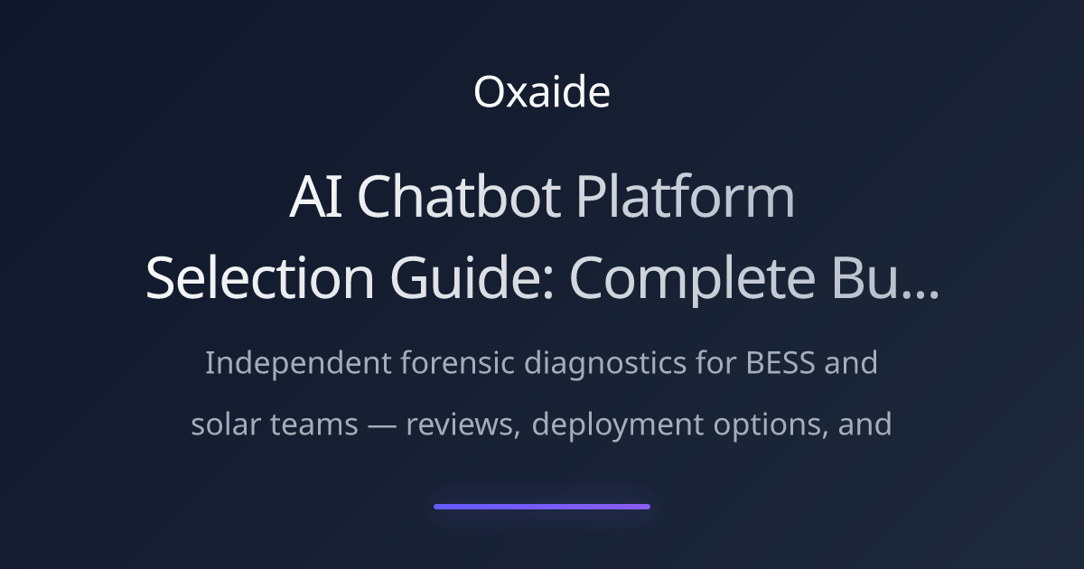 AI Chatbot Platform Selection Guide: Complete Buyer's Checklist 2025