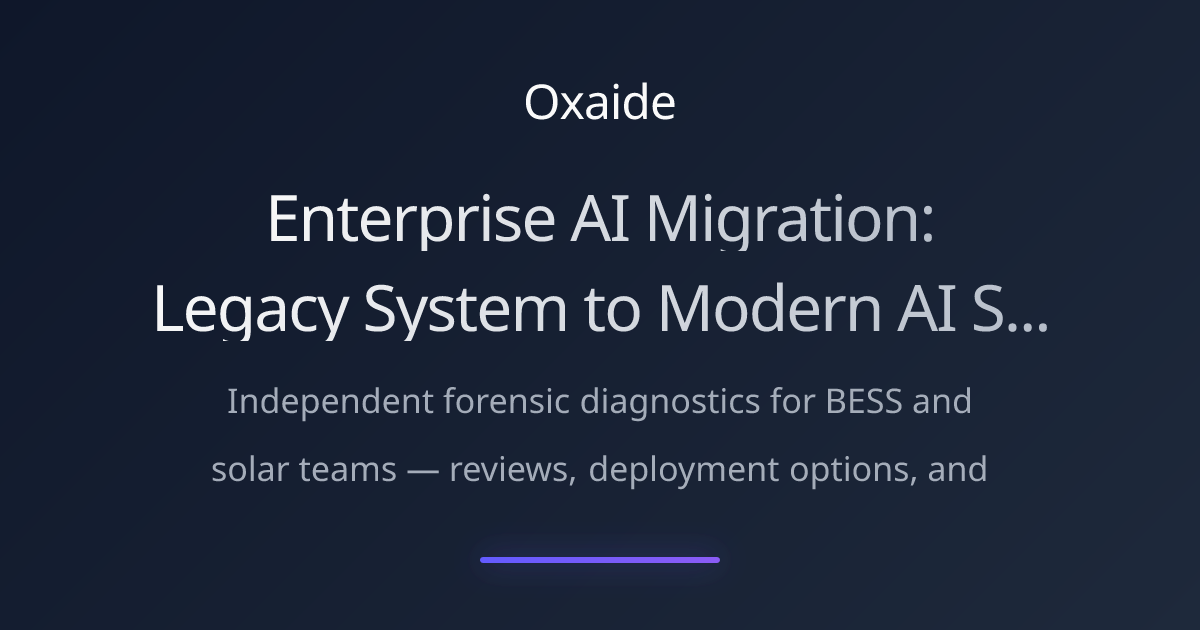 Enterprise AI Migration: Legacy System to Modern AI Support Guide 2025