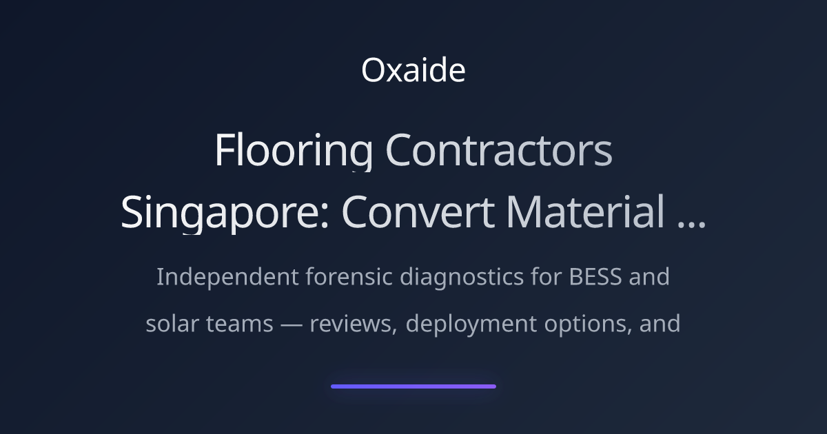 Flooring Contractors Singapore: Convert Material Inquiries into Projects 2025