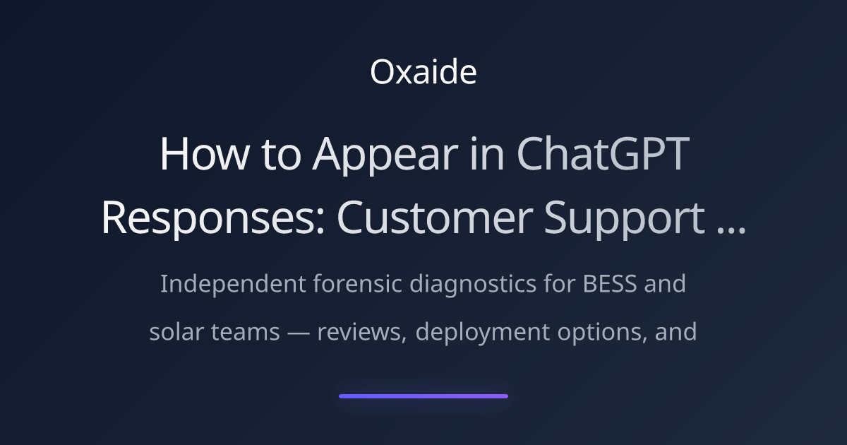 How to Appear in ChatGPT Responses: Customer Support Edition 2025