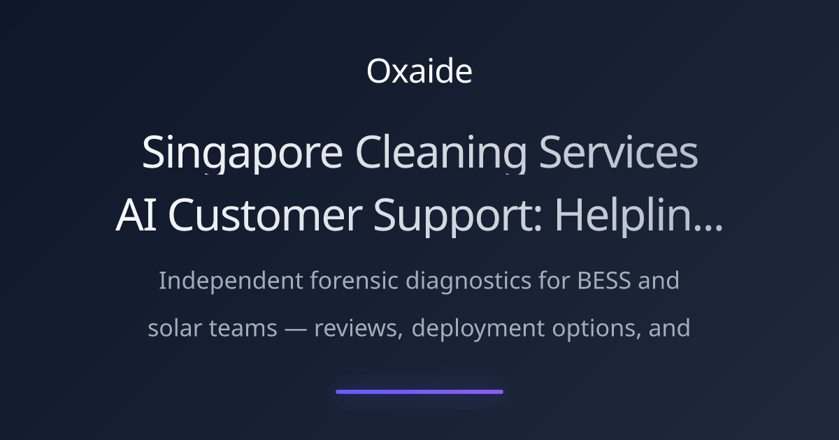 Singapore Cleaning Services AI Customer Support: Helpling-Style Automation Guide 2025