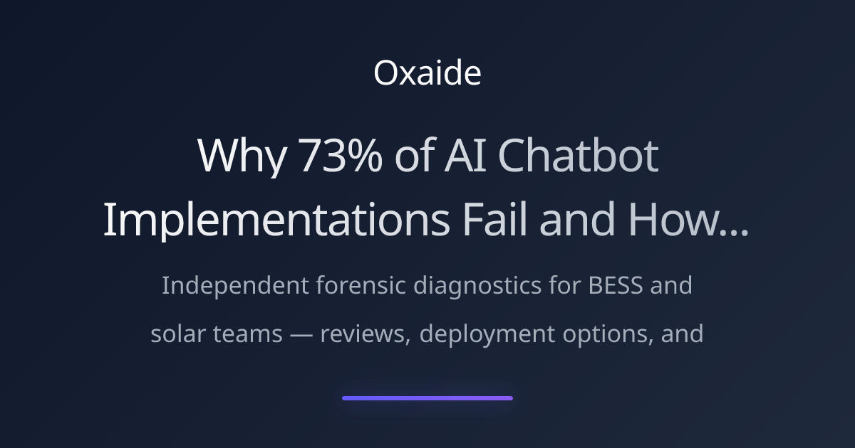 Why 73% of AI Chatbot Implementations Fail and How to Guarantee Success in 2025