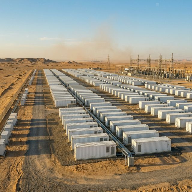 Utility-scale battery energy storage system site showing the real operating context behind Oxaide's review and monitoring work